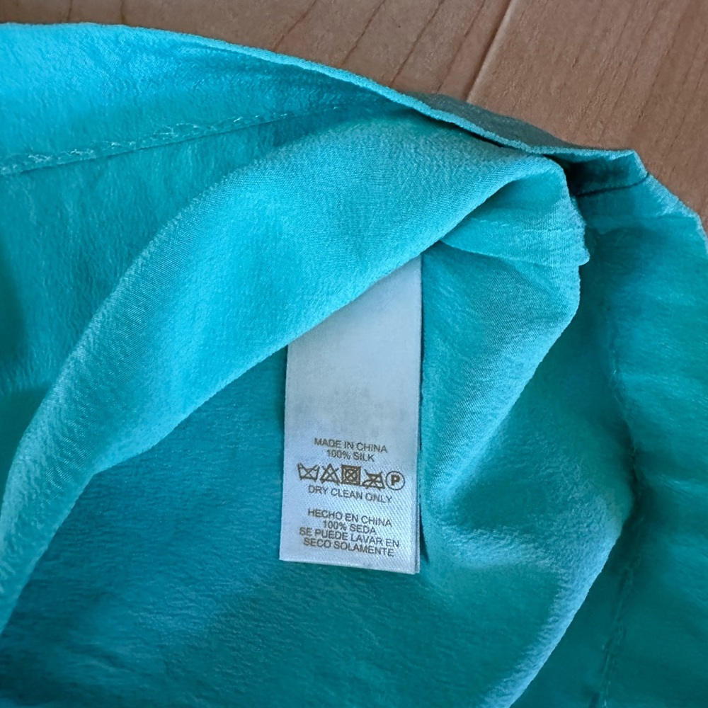 Kate Spade mint green silk sleeveless blouse size 6 tank - Picture 4 of 7